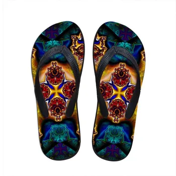 

Noisydesigns summer ladies slippers women flip flops platform dark style print indoor outdoor footwear women's beach sandals