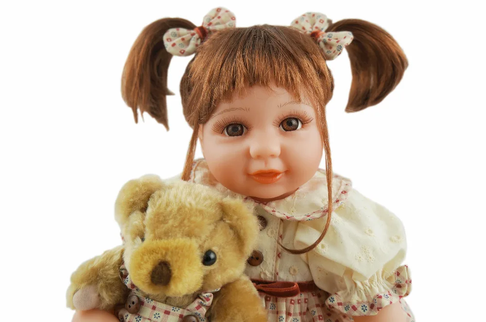  Cosette Baby Dolls 16In. Cute Children Toy with Little Bear for Bedroom Decoration - 32819203352