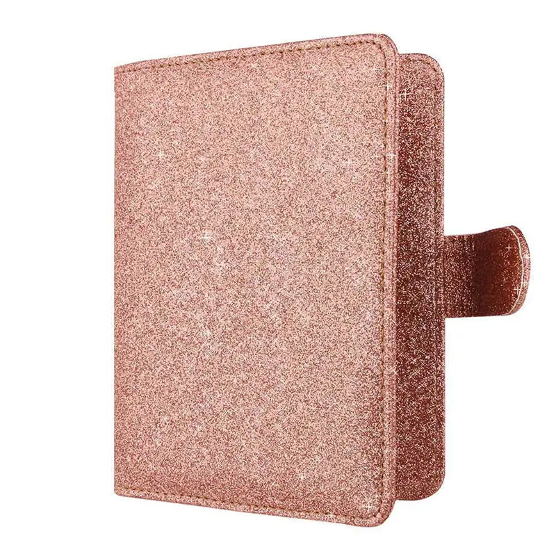 Aelicy, роскошная элегантная женская Обложка для паспорта, розовая яркая поверхность, на застежке, для путешествий, для паспорта, билета, Обложка на паспорт, чехол - Цвет: Золотой