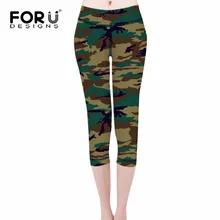 FORUDESIGNS 2017 Spring Summer Comfort Women Leggings Military Army Green Female Workout Leggings Fitness High-waist Punk Panty