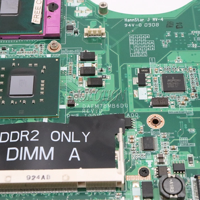 Nokotion основная плата CN-0P172H для dell Studio 1537 DAFM7BMB6D0 Материнская плата ноутбука DDR2 Бесплатный процессор