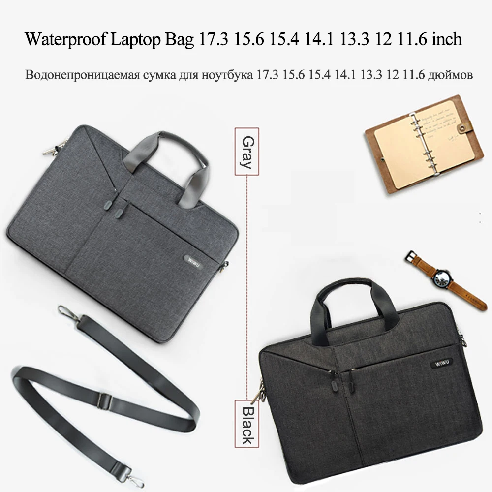 Bolsa De Ordenador Portátil Caso 156 154 141 133 173 Bolsas De Mensajero Para Macbook Air 13 Caso Impermeable Portátil Bolsa