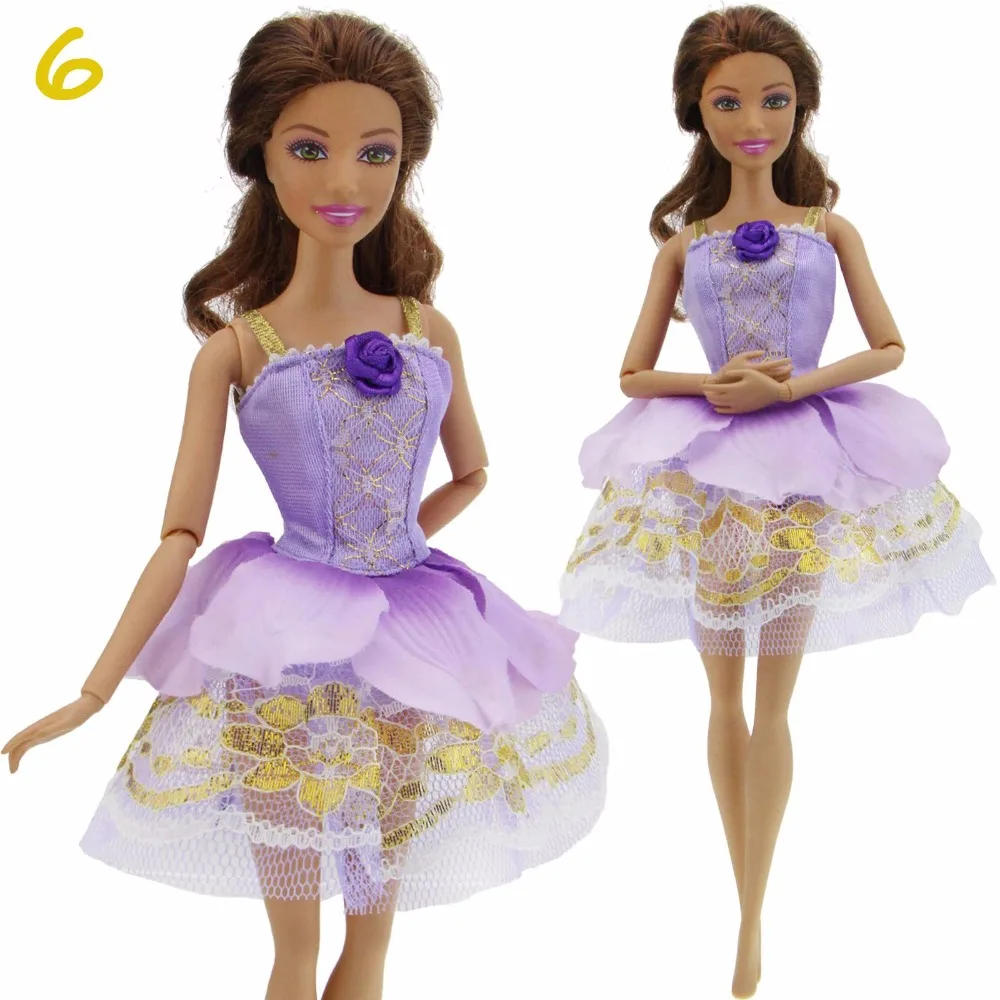 1 комплект; Сказочный наряд; платье принцессы; карнавальный костюм; роскошное платье; аксессуары для куклы Барби; одежда; детские игрушки