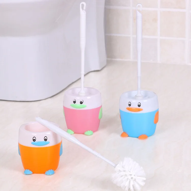 Fun toilet brush Korean version of the super cute stupid penguin with