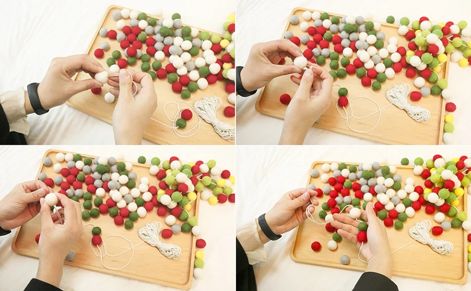 Wool Felt Balls 10pc 20mm New Wool Pom Poms Beads DIY Room Party Christmas Gift DIY Craft Round wool felt balls
