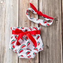 Стиль Милая одежда для малышей для маленьких девочек бантом Высокое качество рябить промах подгузник Нижнее белье Трусики, пеленки Прямая