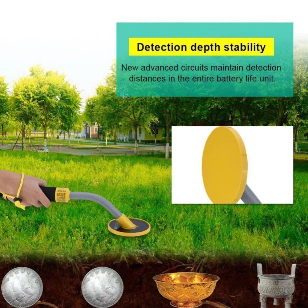 

Hot Portable 30 Meter Underwater Waterproof Induction LED Warning Treasure Hunter Gold Metal Detector Tools Buzzer Vibration