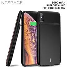 NTSPACE 5000 мАч Внешний аккумулятор зарядное устройство чехол для iPhone Xs Max XR power Case Портативный блок питания зарядный чехол с аудио