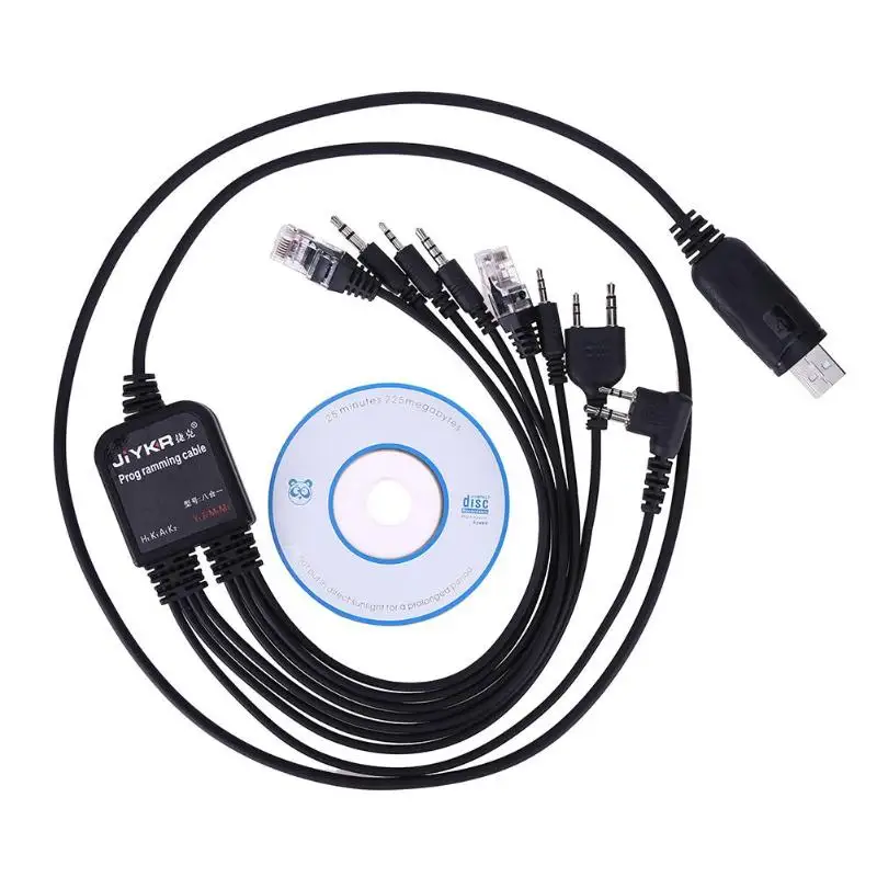 Alloet 8 в 1 USB кабель для программирования Baofeng для Motorola Kenwood TYT QYT несколько радио 1,3 м/4,26 футов