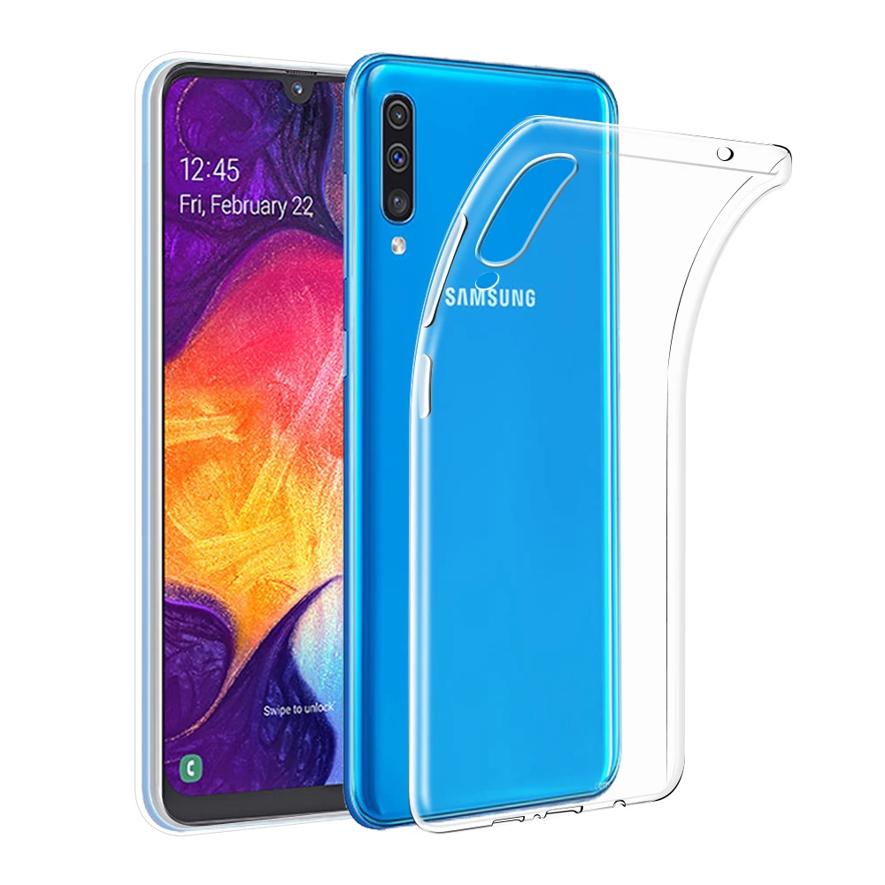 

For Samsung Galaxy A50 A60 Transparent Phone Case Silicone Soft TPU For Samsung S10 Plus Lite Cover A30 A20 A40 A70 M10 M20 A7