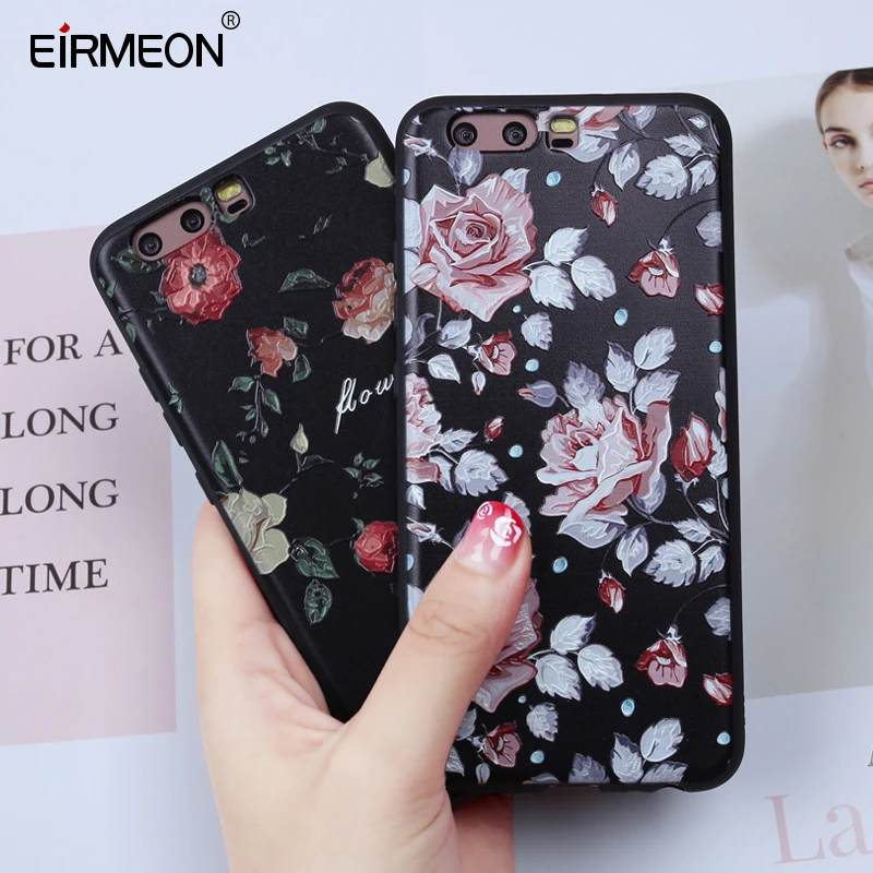 

Soft TPU Case For Huawei P10 P8 P9 P20 Pro Lite 2016 2017 3D Relief For Honor 6X 7X 9 10 Lite Nova 3E 2 Plus Matte Floral Covers