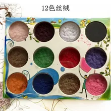 Подобраны в случайном порядке 12 цветов/набор, дизайн ногтей бархатная отделка блестящий порошок, Ультрафиолетовый гель с блестками порошок для ногтей художественные советы