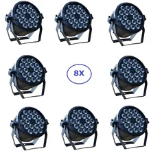 8xlot DJ необходимость диско DMX лампа светодиодный Par Светильник 18x12 Вт RGBW Quad Цвет дома вечерние светильник s DJ оборудование Сценический Эффект луча светильник Инж
