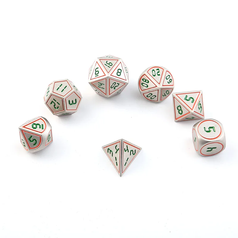 Dnd многогранные металлические кости набор Rpg Подземелья и Драконы Tafelblad игра Rood
