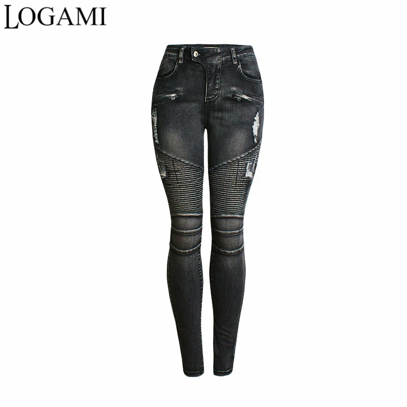 LOGAMI Skinny Jeans Woman 2018 Ripped 