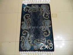 Бесплатная доставка 2'x3 230 линии ручной работы Шелковый Восточный персидских Ковры ручной ковер из шелка для украшения дома