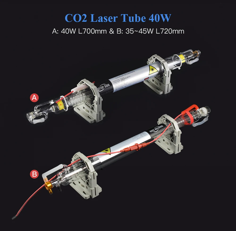 WaveTopSign 40 Вт Co2 лазерная трубка обновленная металлическая головка длина 720 мм dia50мм для CO2 лазерная гравировка машина для резки