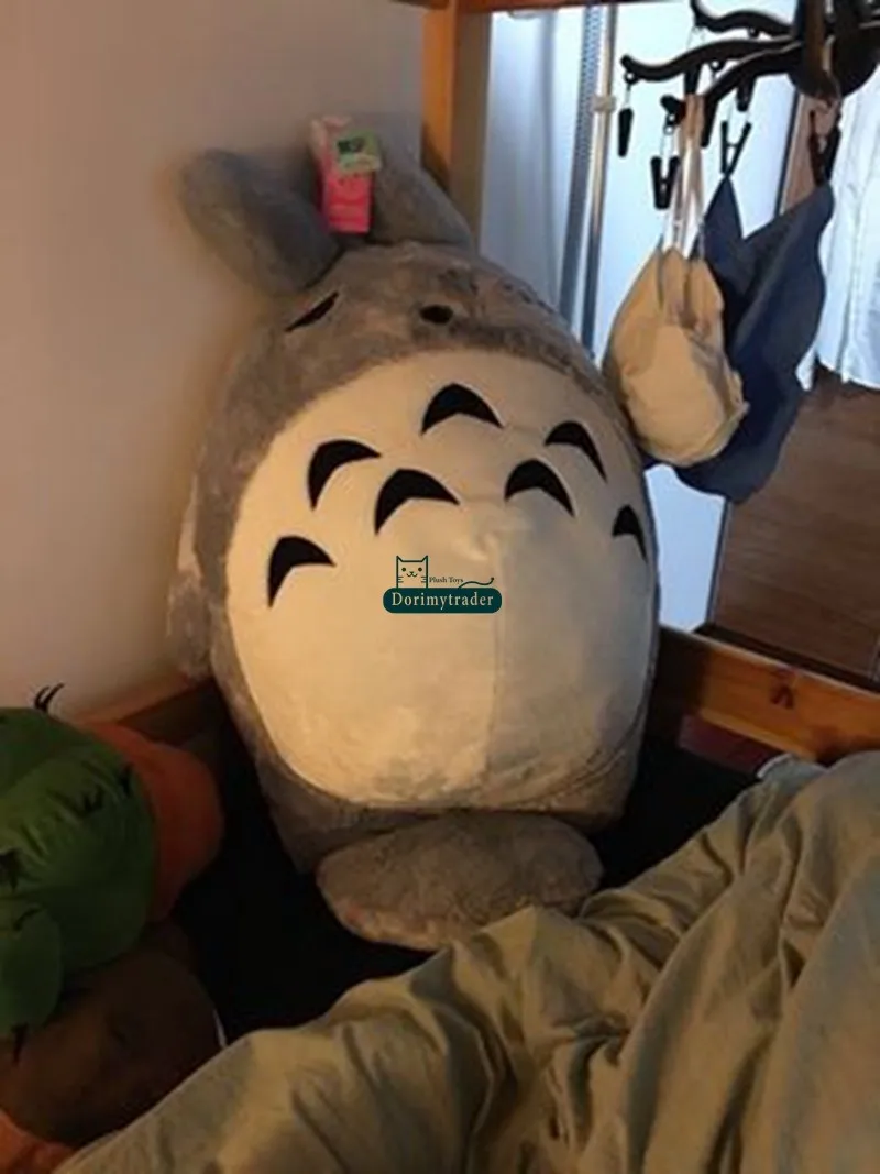 Dorimytrader 110cm Big Anime Soft Plush Totoro Toy 43'' Giant Stuffed Cartoon Totoro Doll Kids Pillow Kids and Adults Present DY61466(9)