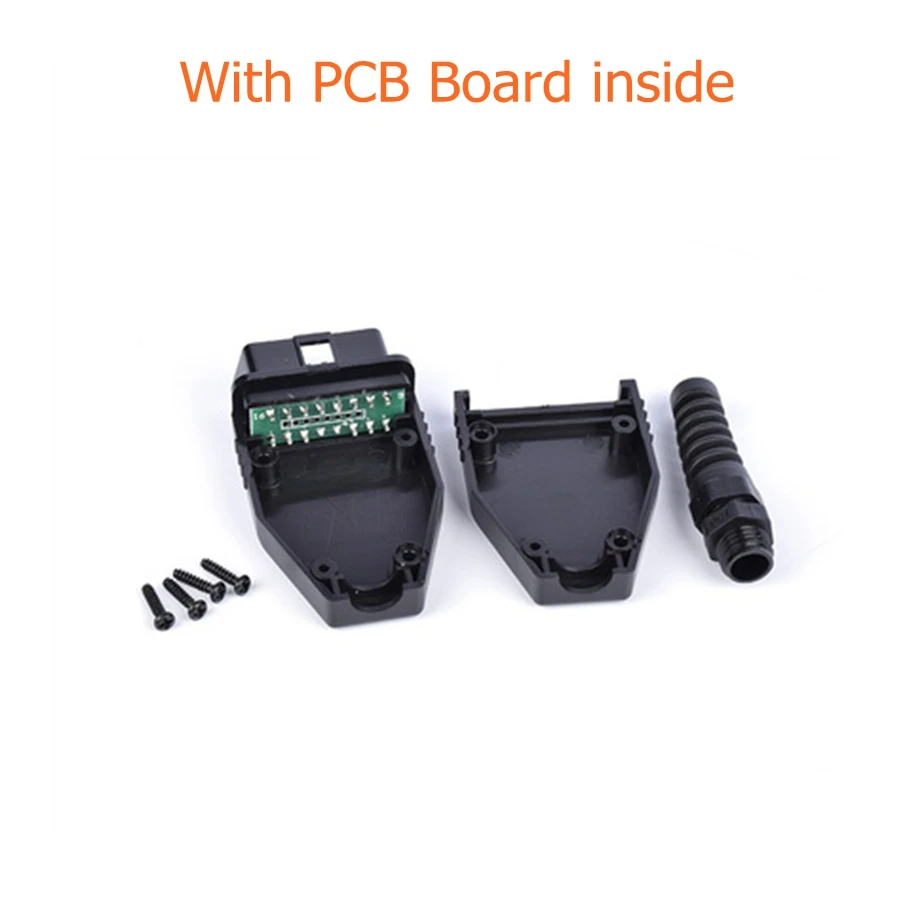 Newst OBD штекер OBD2 16Pin разъем адаптер OBDII разъем J1962 OBD2 разъем - Цвет: With pcb