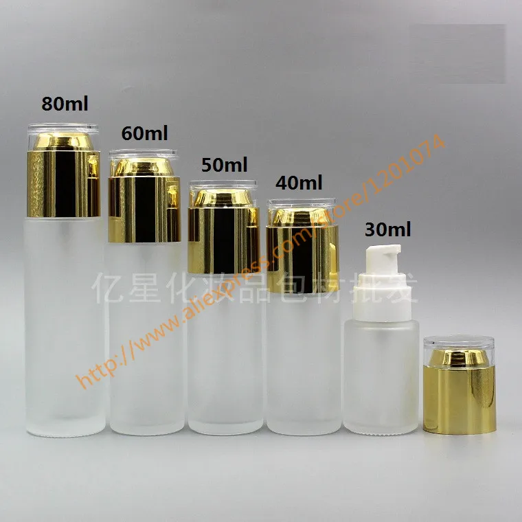 Download 30ml/40ml/50ml clear frosted Bottle With shiny gold ... Yellowimages Mockups