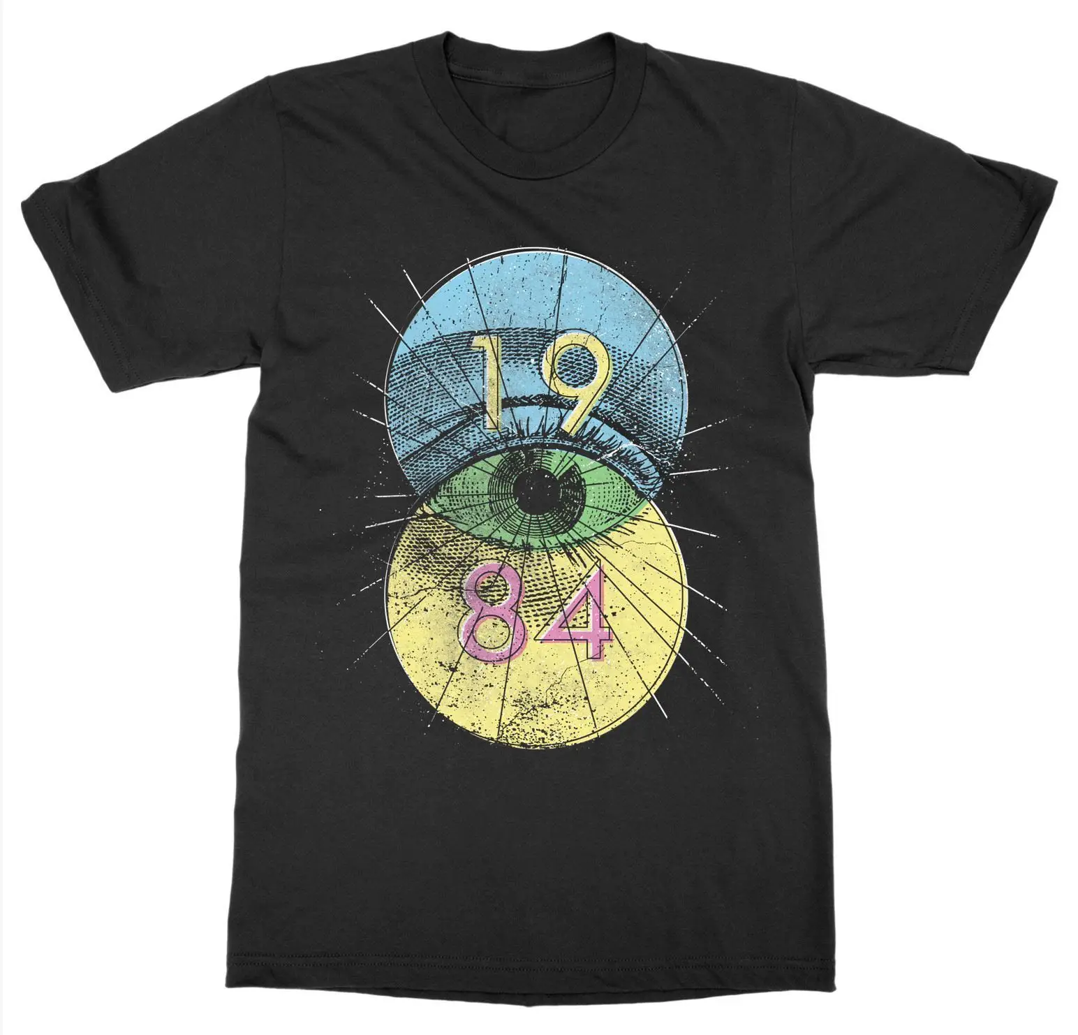 Short Sleeve for Men Clothing Summer 1984 T-Shirt George Orwell Classic Novel Book Gift Read Big Brother Tee Shirt