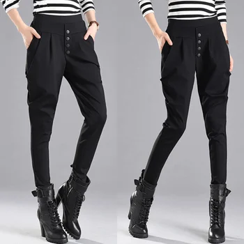 

Spring Summer Pants Women High Waist Plus Size 4XL Elastic Slim Harem Pants Female Trousers Women Casual Pantalon Femme Q1215