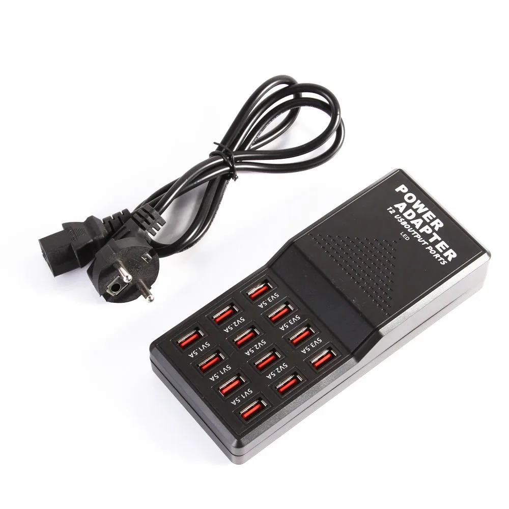 12-ميناء 5 فولت 22A USB سريع شحن محطة كهرباء شاحن للهواتف الذكية و أقراص 12-ميناء 5 فولت 22A USB سريع شحن محطة كهرباء شاحن للهواتف الذكية و أقراص