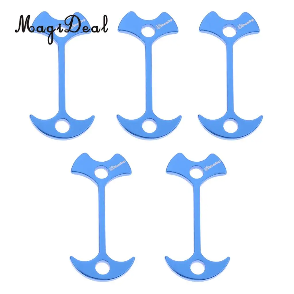 5pcs Alloy Tent Anchor Guy Line Runners Rope Nails Gallery Road Deck Awning