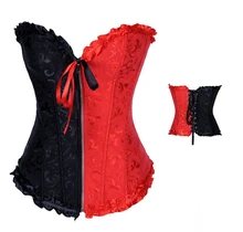 2015 NEW color matching lace floral Sexy Waist Workout Cincher Steel Boned Body Shaper Shapewear Corset S-XXL 3153 Women girl