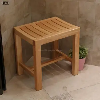 

Elderly bath chair shower chair disabled bath chair pregnant women shower chair foldable bathroom solid wood bath stool