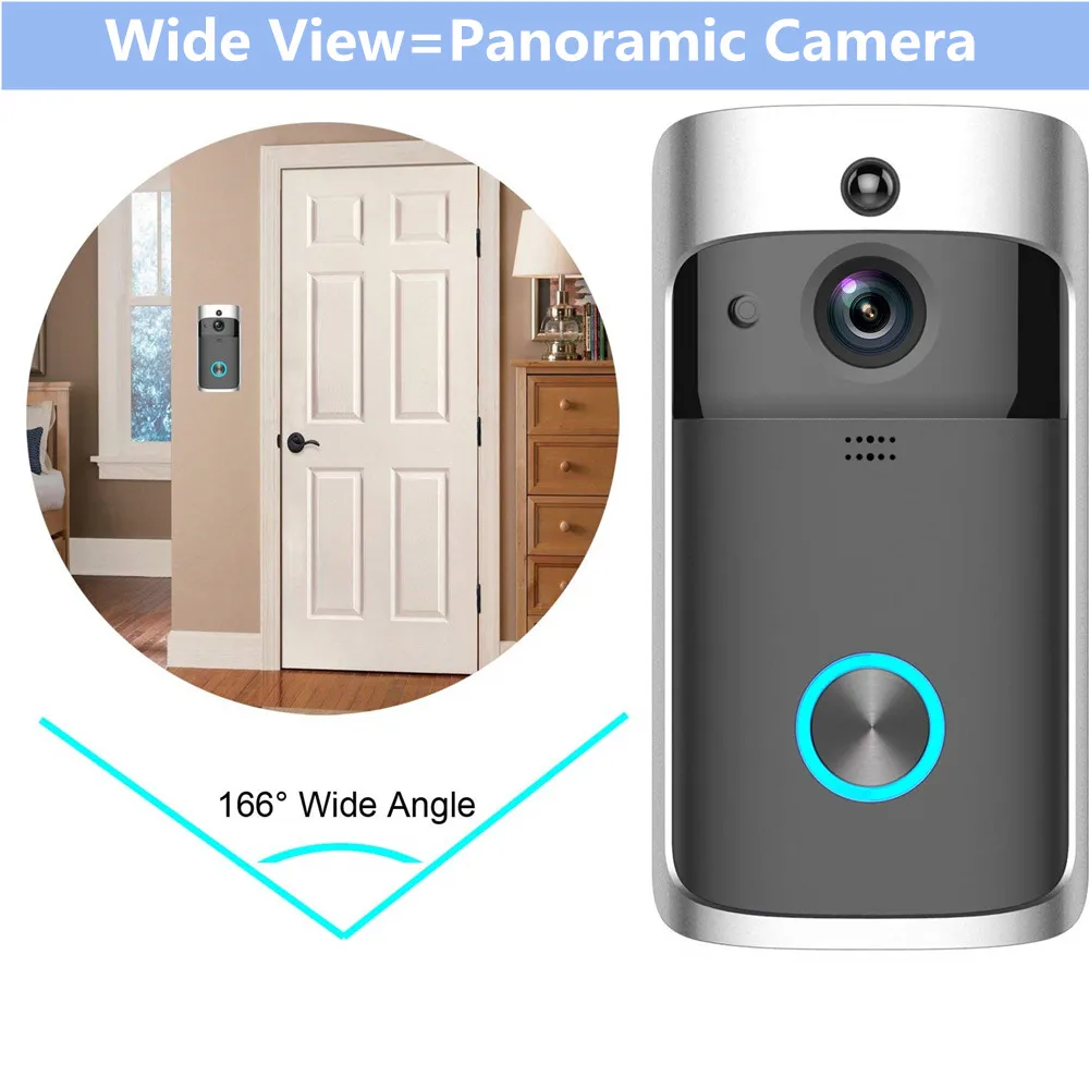 wireless video doorbell Wifi ip intercom door bell camera Audio video call 720P HD wateproof battery PIR smart home apartment wireless video doorbell Wifi ip intercom door bell camera Audio video call 720P HD wateproof battery PIR smart home apartment