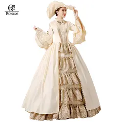 Королевский Дамы Средневековый Ренессанс викторианской платья для женщин шампанское Маскарад костюмы Королевский Бал платья дам