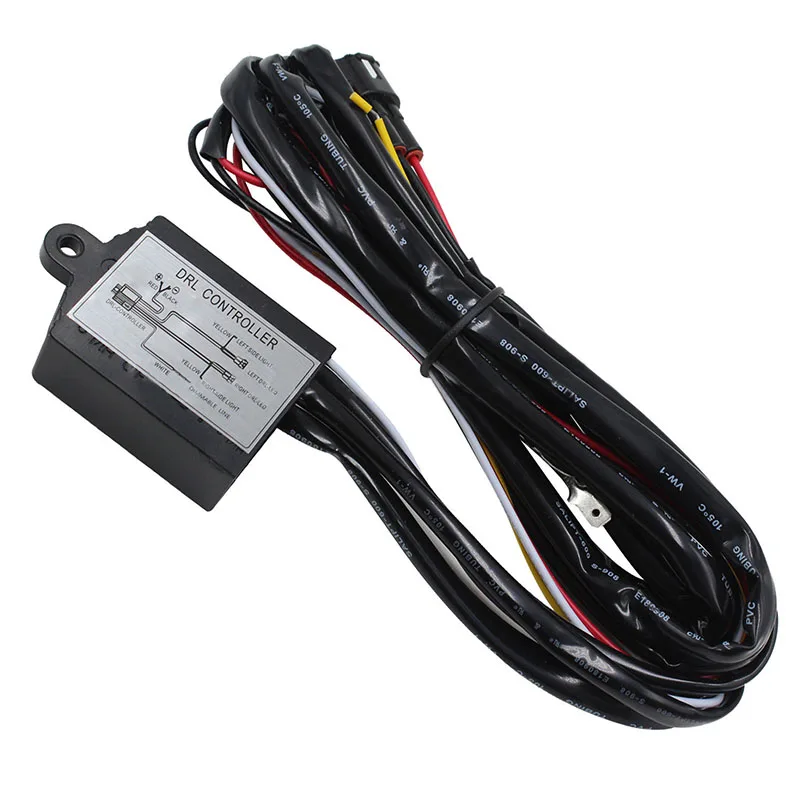 JXLCLYL 12V 3A DRL Daytime Running Light Relay Dimmer On-Off Control Switch Harness