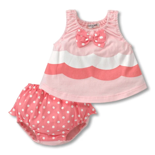 

Cute Girls Kids Bowknot Shirts Tops Ruffled Pants 2Pcs Set Dots Toddler Clothes