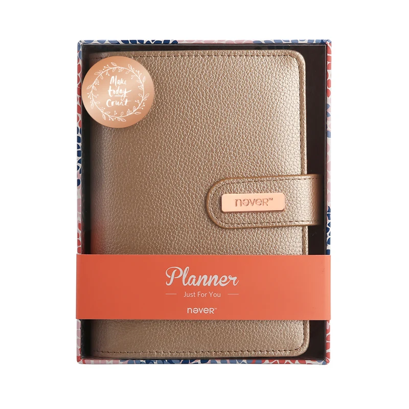 Never Leather Cover Daily Planner Organizer Vintage Notepad Spiral Retro Notebook Gift Packing Korean Stationery School-supplies