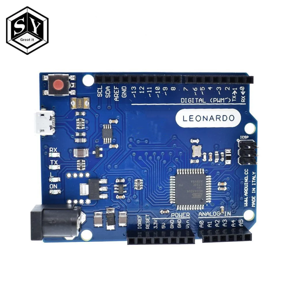 Great IT Leonardo R3 микроконтроллер Atmega32u4 макетная плата с usb-кабелем, совместимый для Arduino DIY стартовый комплект - Цвет: Leonardo R3