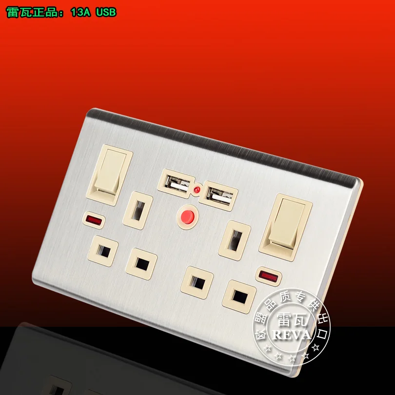  Wall Charger Adapter Outlet Panel Dual USB Port frame for electrical outlets110V-250V The socket in the kitchen (5)