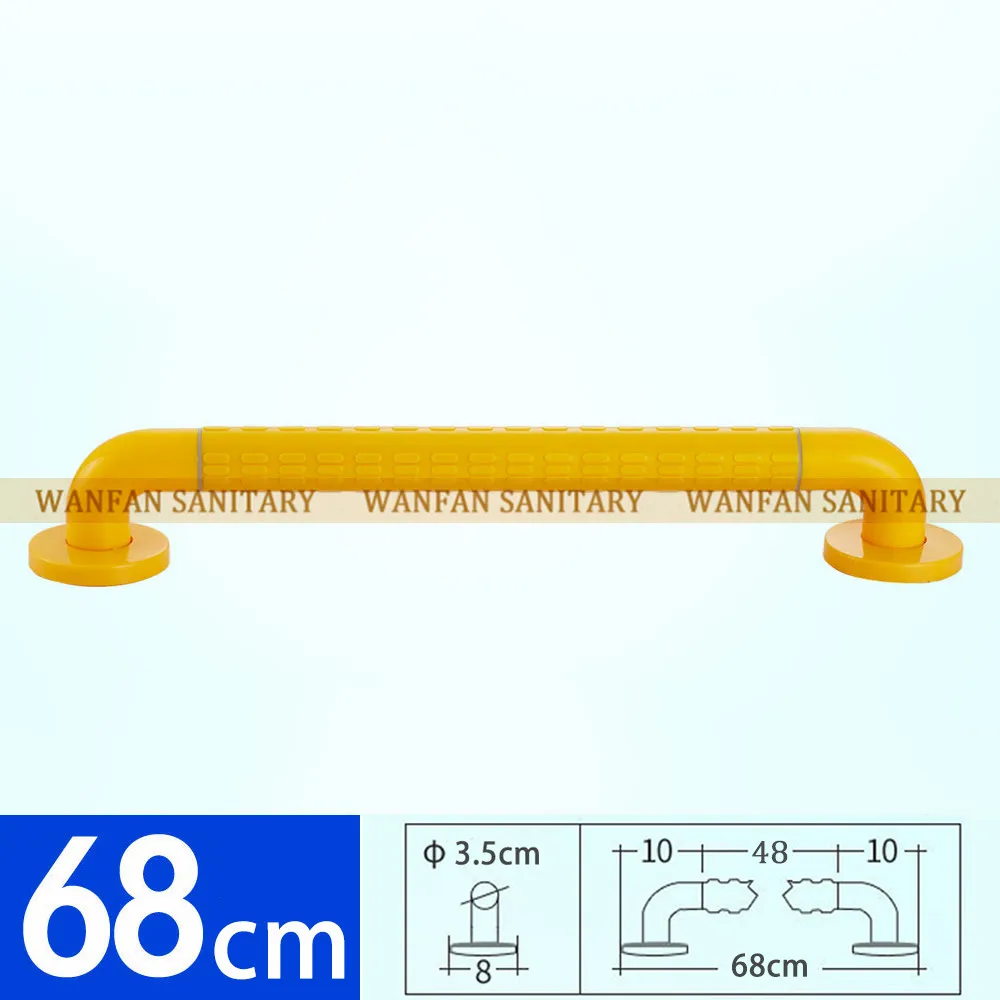 Поручни из нержавеющей стали для ванной комнаты, поручни для безопасности, поручни для туалета, ручки для пожилых людей, ручки для душа, поручни для туалета, WF-18033 - Цвет: Yellow 68