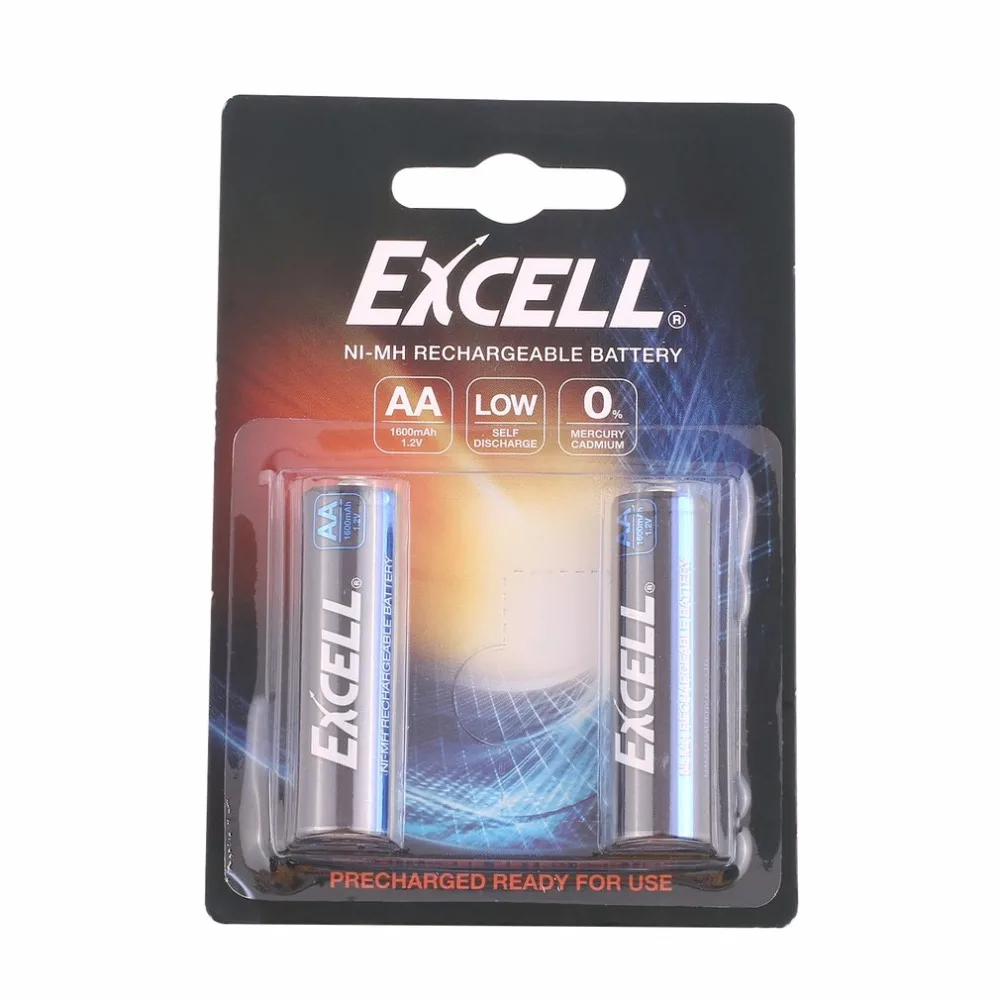 

2PCS EXCELL 1600mAh/2400mAh 1.2V AA Ni-MH Rechargeable Batteries Durable Low Self Discharge Precharged Rechargeable Battery