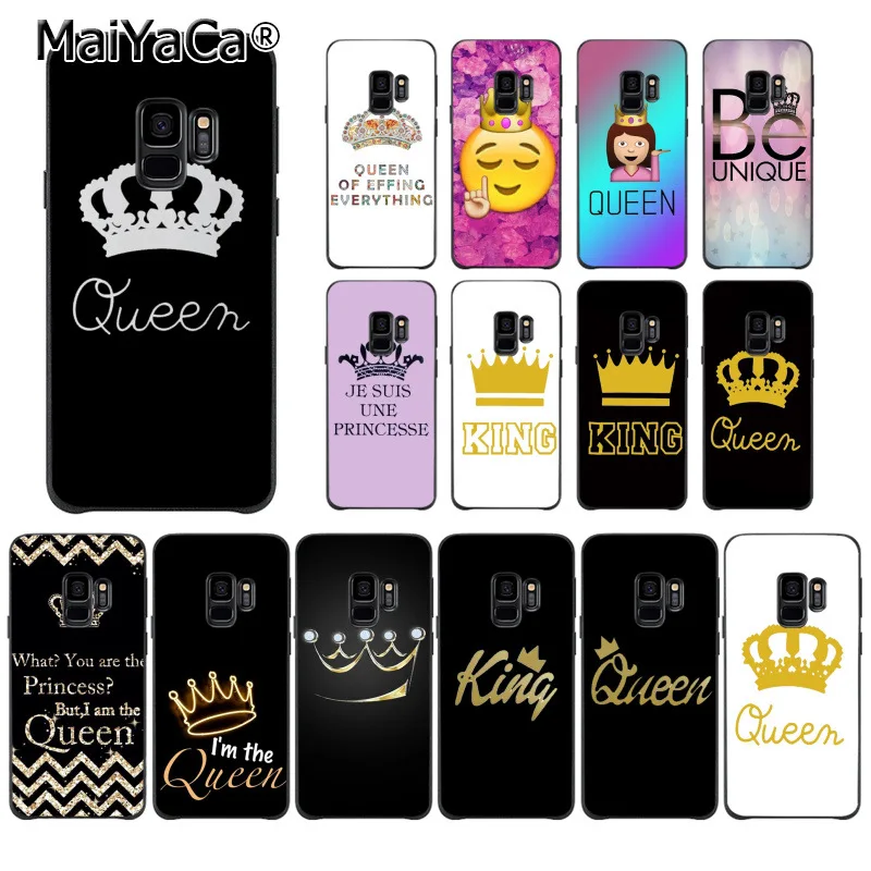 Best MaiYaCa Princess Queen King crown Soft Phone Case for Samsung Galaxy S7 S6 S10 Lite S10Plus S10E S9 S8 plus