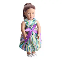 Кукла Одежда Новинка Зеленое Платье Игрушка аксессуары подходят 18 дюймов девочка кукла и 43 см кукла c81