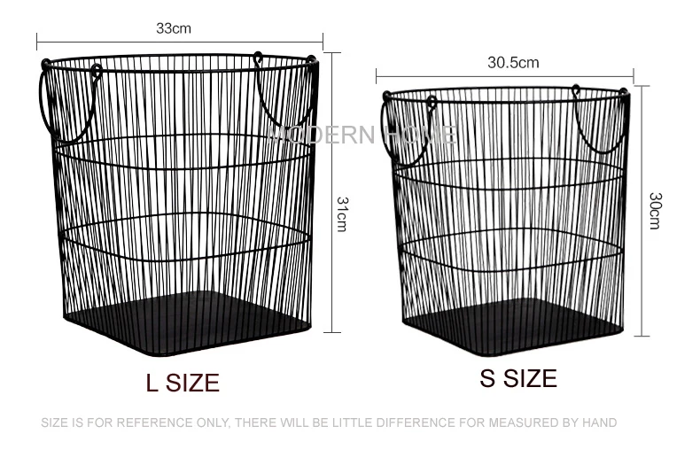 Современный дизайн Лофт металлическая проволока корзина для хранения с ручкой, модный дизайн грязной одежды корзина-сумка для грязного белья, домашняя корзина-Органайзер