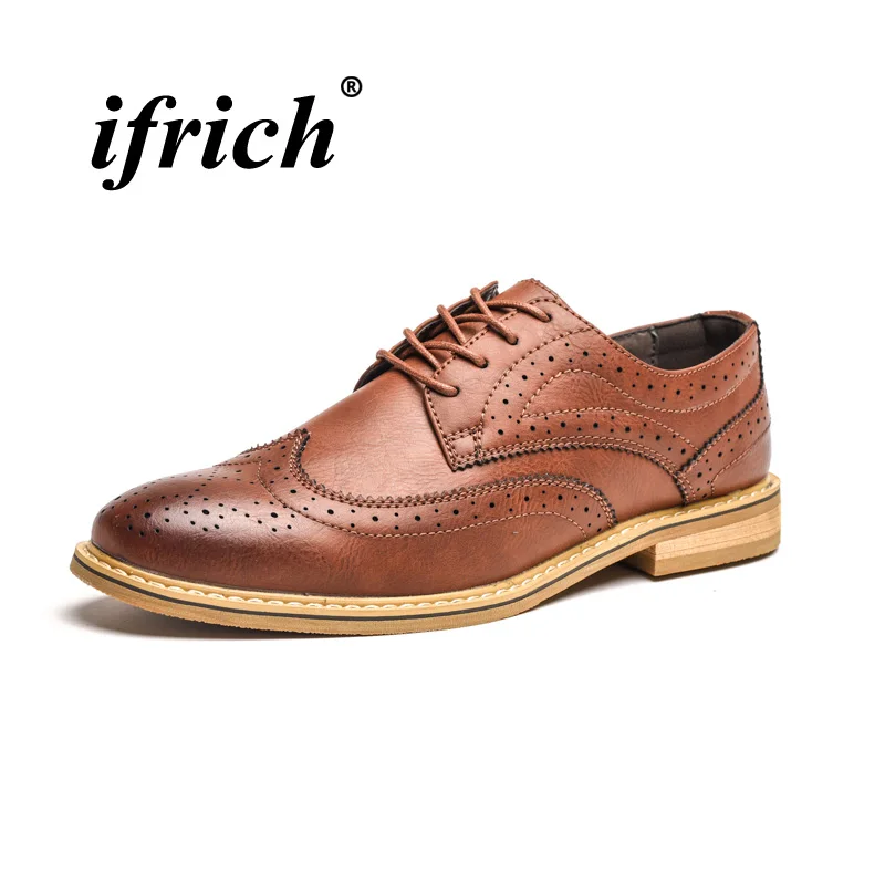 Calçado brown Masculinos Casual Flats Estilo Shoes Britânico Não Up Toe Homens Brogue Marrom Apontou Dos Black Moda Sapatos Lace Preto deslizamento qtTRwtg
