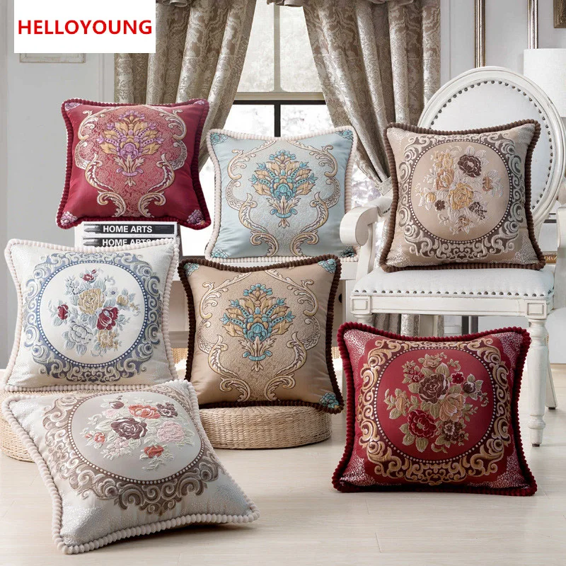 

BZ121 Luxury Cushion Cover Pillow Case Home Textiles supplies Lumbar Pillow European classic decorative throw pillows chair seat