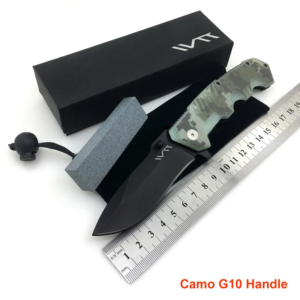  WTT Black 217 Tactical Folding Knife Camping Hunting Survival Combat Flipper Knives Pocket EDC Mult
