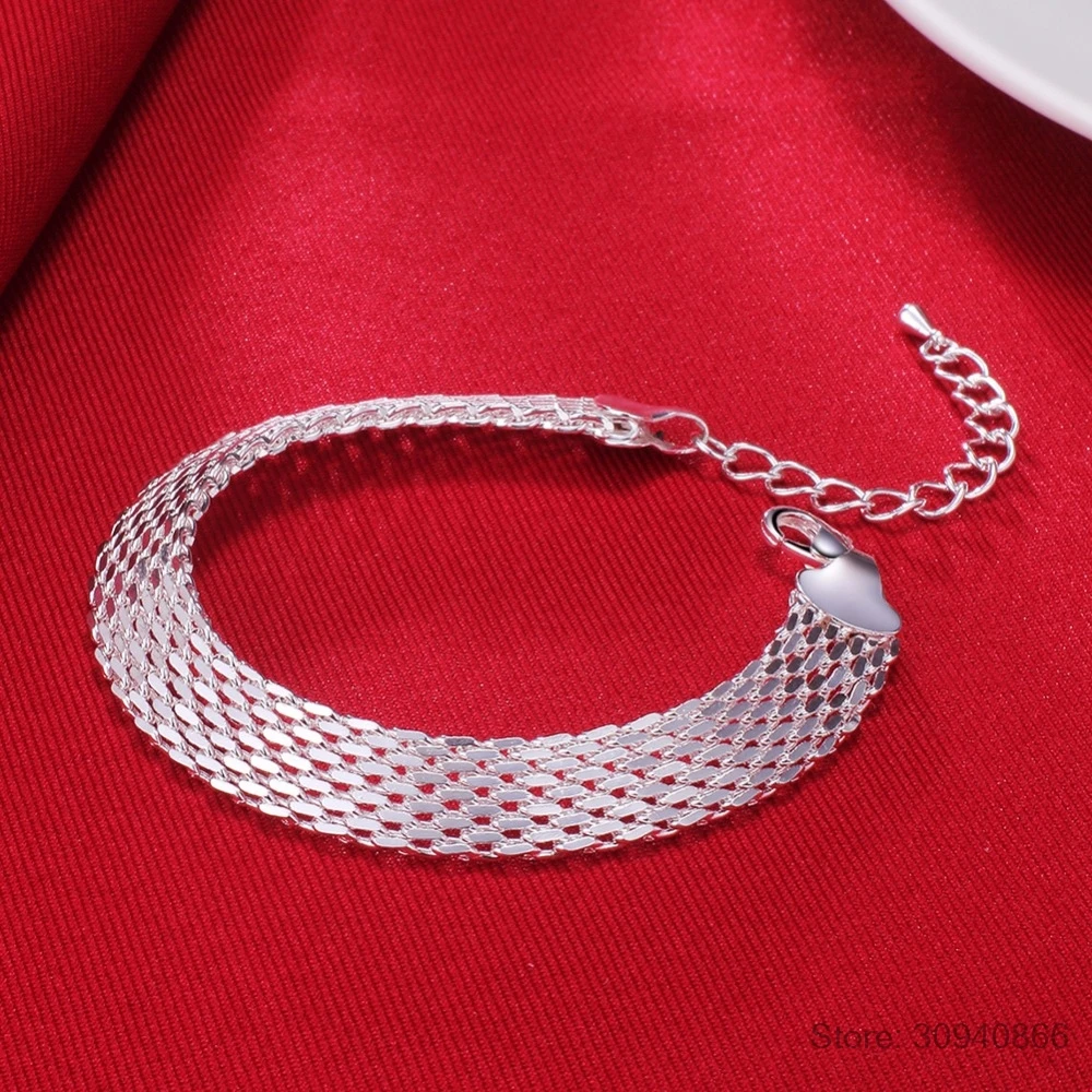 LEKANI женский модный браслет из стерлингового серебра 925 пробы, мягкий браслет для часов, очаровательный браслет и браслеты, хорошее ювелирное изделие, Pulseiras de Prata
