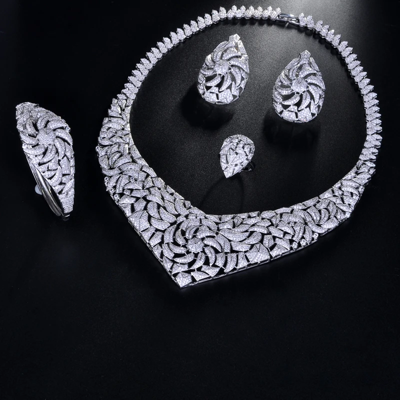  Be 8 2018 AAA CZ ensemble de bijoux africains Dubai ensembles de bijoux pour les femmes ensemble de