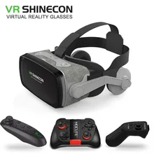UZQi VR 3D коробка очки виртуальной реальности гарнитура телефон SHINECON VR шлем Carboard очки смартфон очки VR контроллер