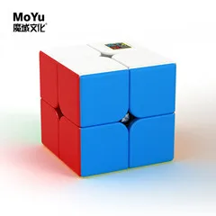 MoYu 2x2x2 meilong magic cube stickerless puzzle cubes professional speed cubo magico educational toys for students - Цвет: Stickerless