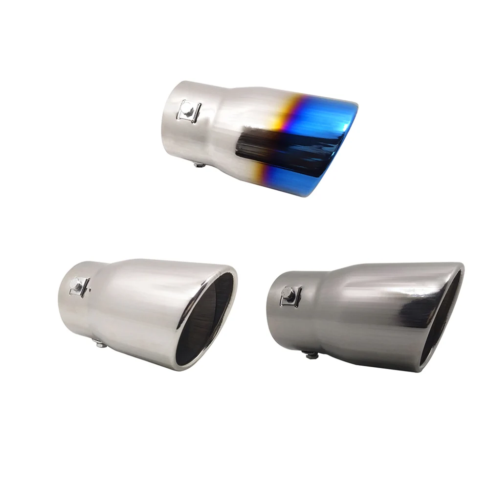 

76mm Car Round Exhaust Tip Muffler Pipe Covers for Nissan Volvo Lexus Mitsubishi Ford Abarth Land Rover Dodge Car Accessories